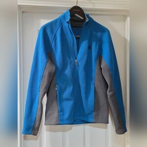 Spyder Constant Full Zip Blue and Gray Jacket. Activewear Hiking Skiing Gorpcore